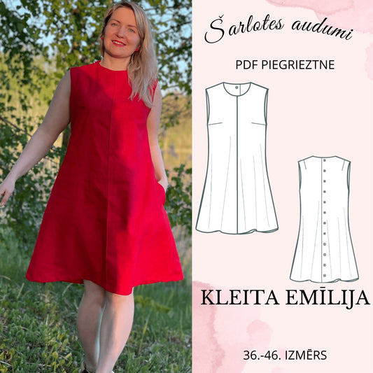 Digital dress pattern Emīlija