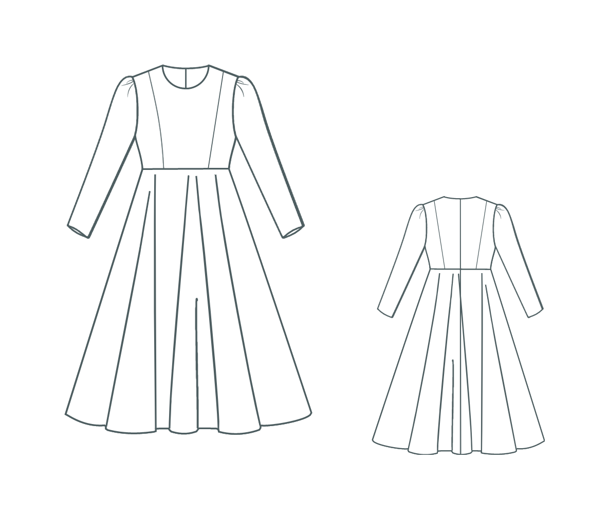 Digital dress pattern Charlotte