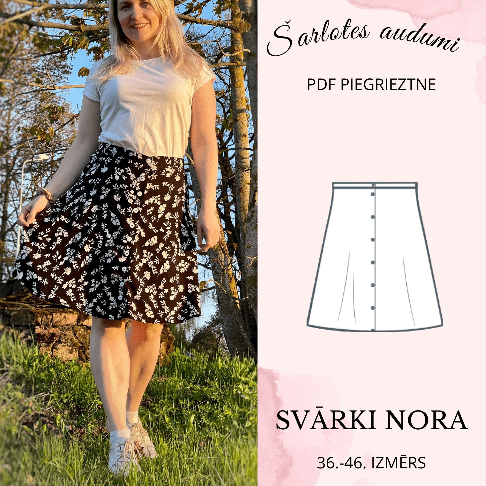 Digital pattern-skirt Nora