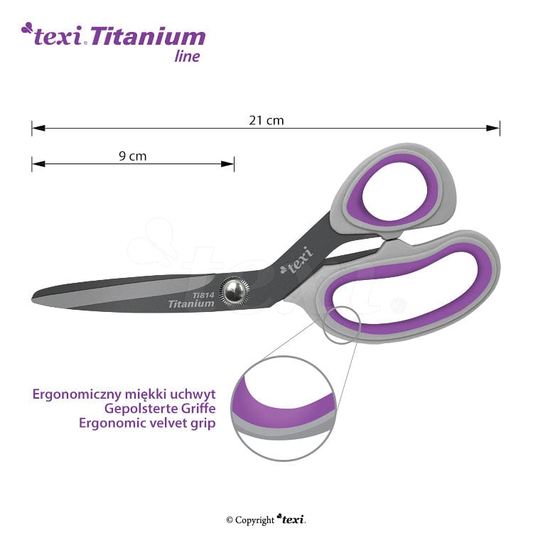TEXI TITANIUM tailors' scissors (21 cm)