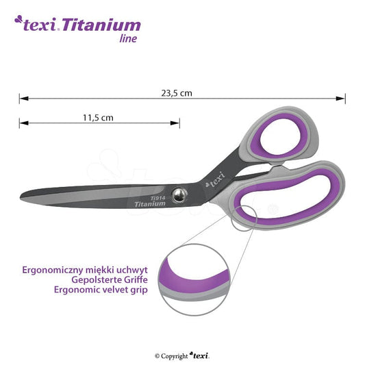 TEXI TITANIUM tailor's scissors (23.5 cm)