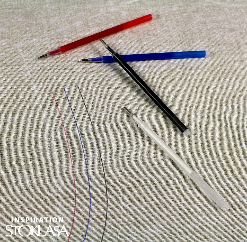 Tailor's sewing pen for fabric with disappearing effect-black