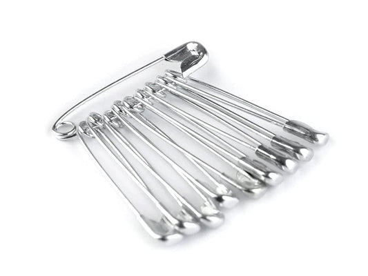 alt
Safety pins, paper clips 28 mm silver (pack of 10 pcs)