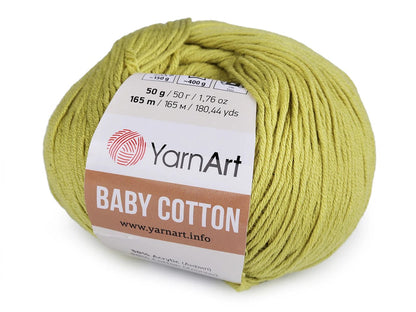 Dzija Yarn Art Baby Cotton-green-yellow 165m 50g #436
