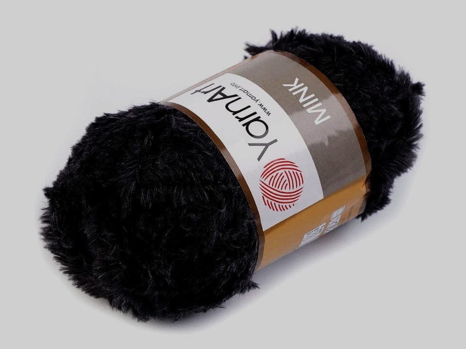 Yarn Art MINK-black 75m 50g #346