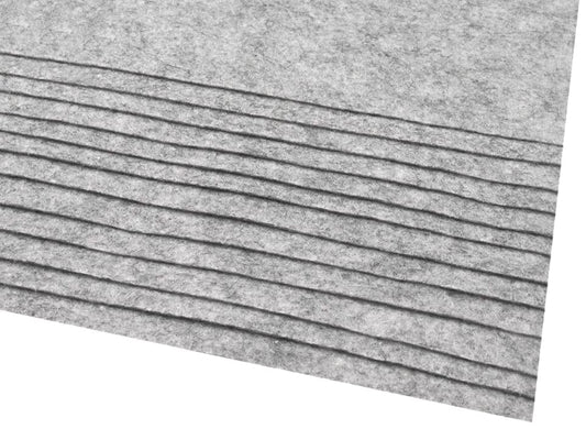 felt sheet, 1 mm, 20x30cm, light gray