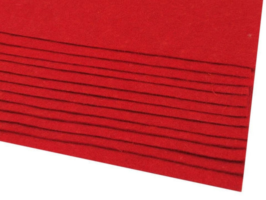 felt sheet, 1 mm, 20x30cm-red