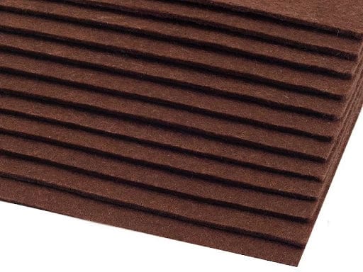 felt sheet, 3 mm, 20x30cm-brown