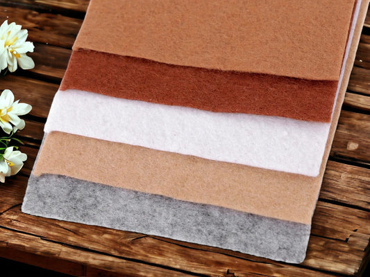 Felt roll-brown and grey shades