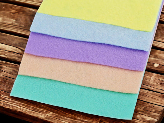 Wool felt roll pastels