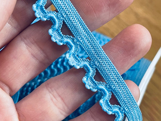 Elastic lace-1,6 cm light blue