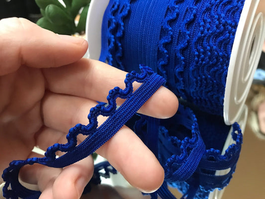 Elastic with lace-1,6 cm cornflower blue