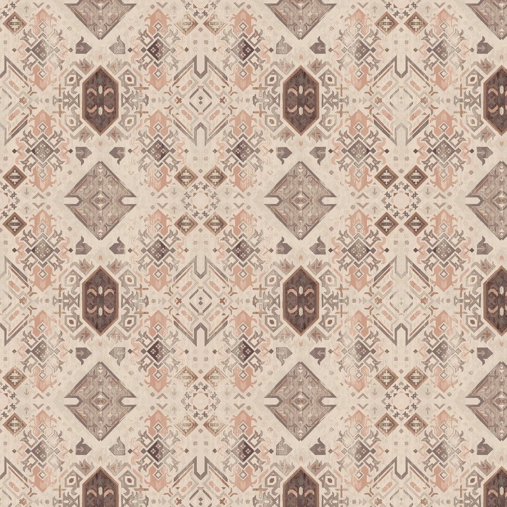 canvas fabric - beige geometric pattern 225 g/m²