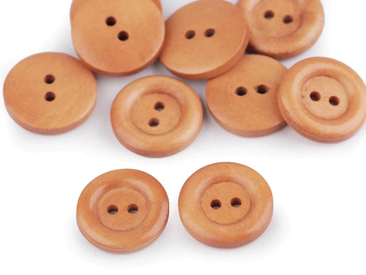 Wooden buttons 18 mm