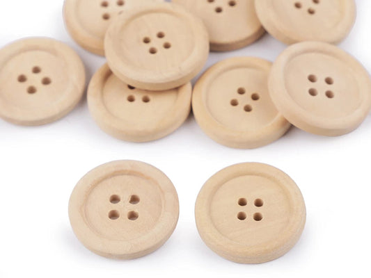 Wooden buttons 30 mm