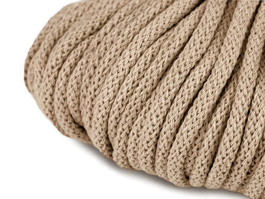 Cotton cord 5mm (10 m pack) - light brown