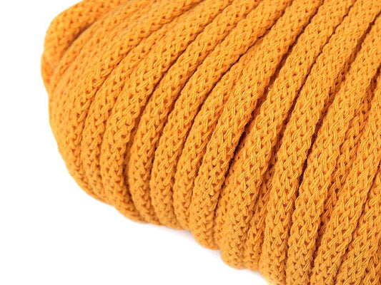 Cotton cord 5 mm (10 m pack) - honey yellow
