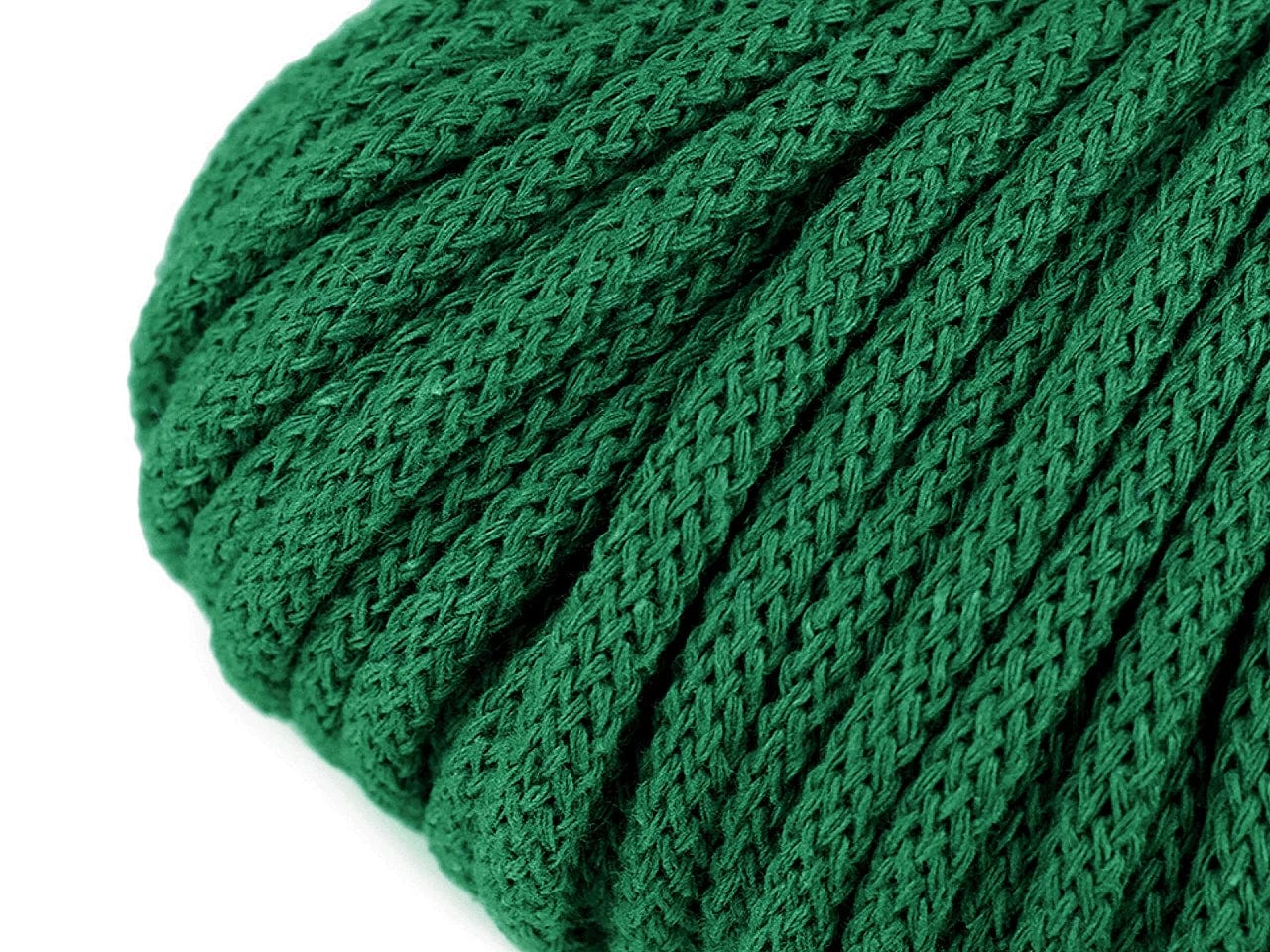 Cotton cord 5mm (10 m pack)-grass green