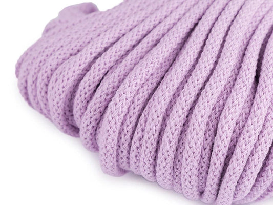 Cotton cord 5mm-lilac purple
