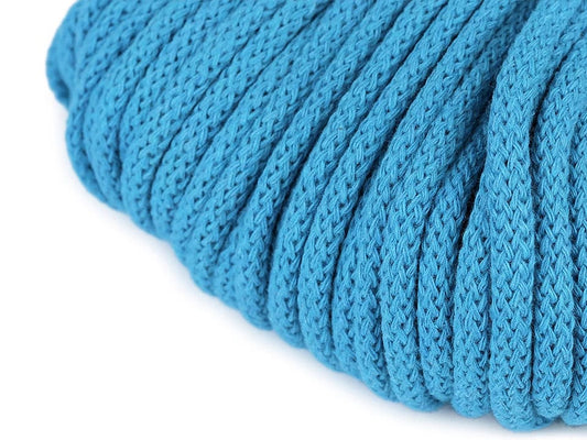 Cotton cord 5 mm - ocean blue