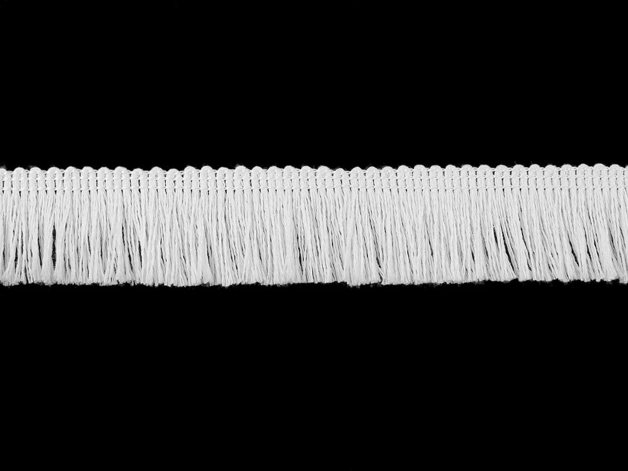 Cotton fringe 25 mm-white