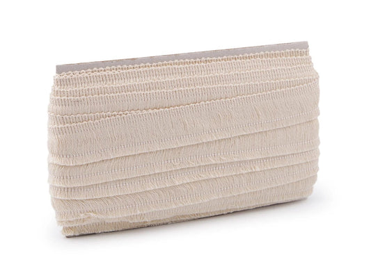 Cotton fringe 25 mm beige