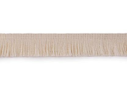 Cotton fringe 25 mm-beige