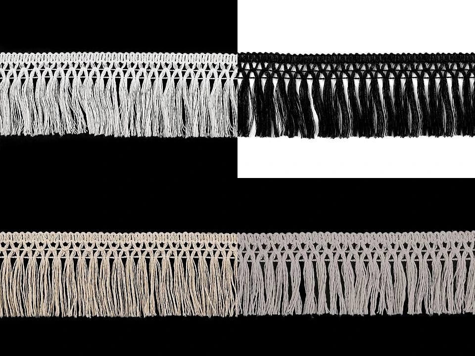 Cotton fringe 55 mm - black