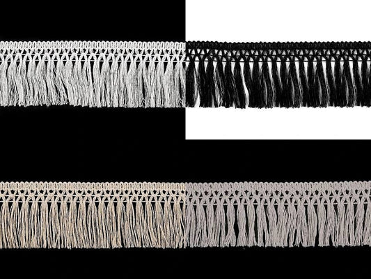 Cotton fringe 55 mm - black