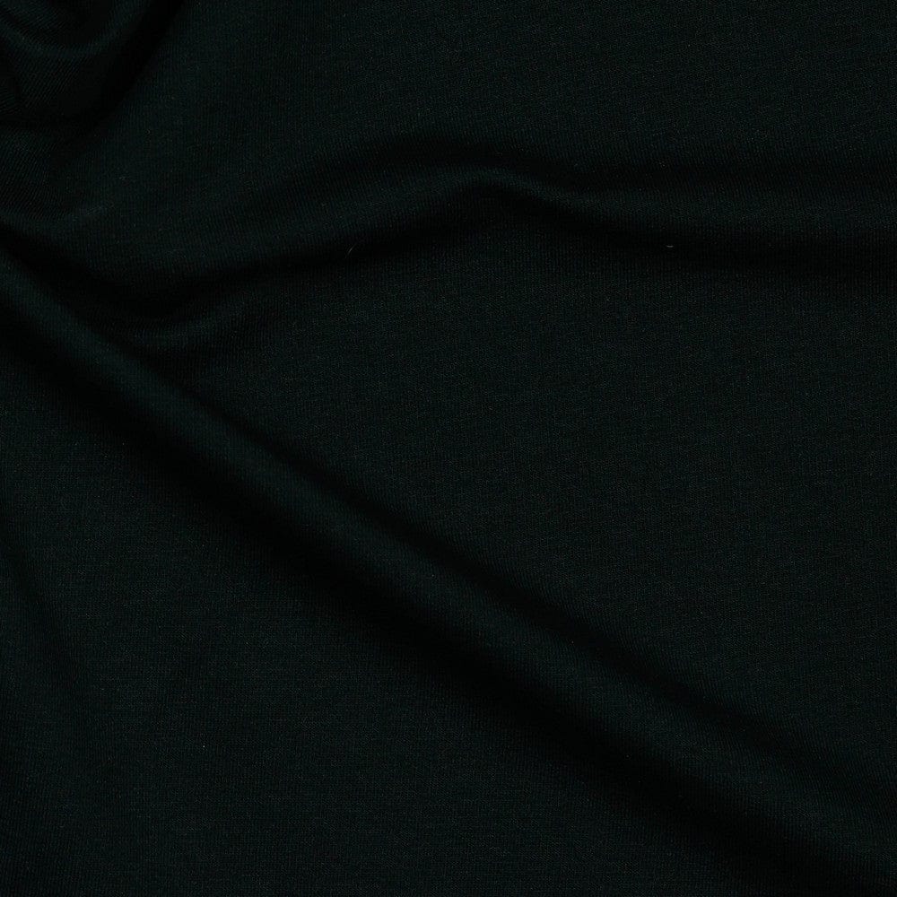 Black cotton loopback knit 235 g/m² (GOTS certified)