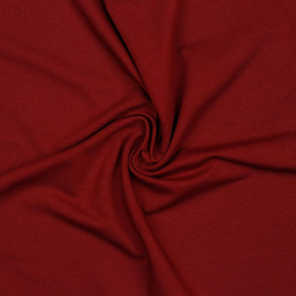 Cotton loopback jersey - dark red 235 g/m² (GOTS certified)