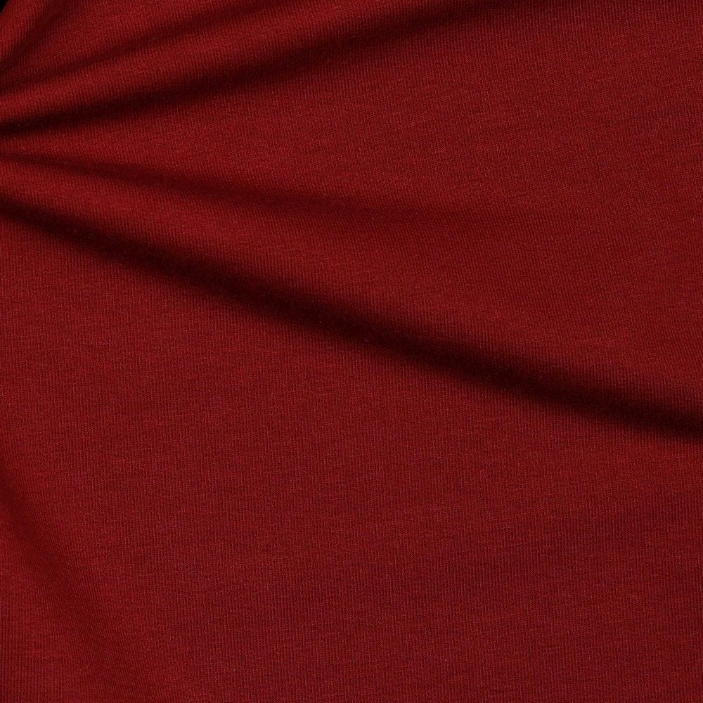 Cotton loopback knit-dark red 235 g/m² (GOTS cert.)