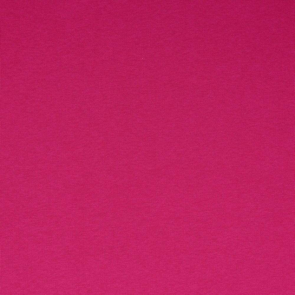 Fuchsia cotton fleeced knit 285 g/m²