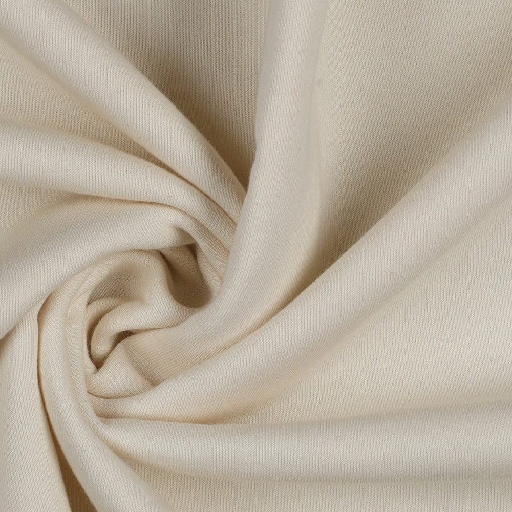 Cotton brushed knit-unbleached natural 285 g/m²