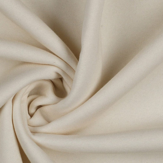 Cotton brushed knit-unbleached natural 285 g/m²