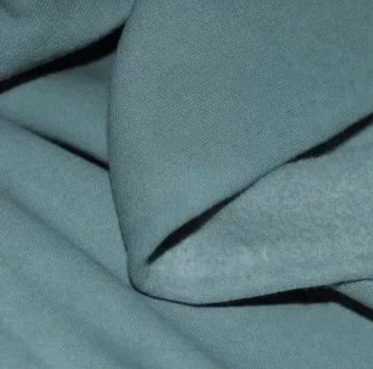 Cotton brushed knit - dark mint 285 g/m²