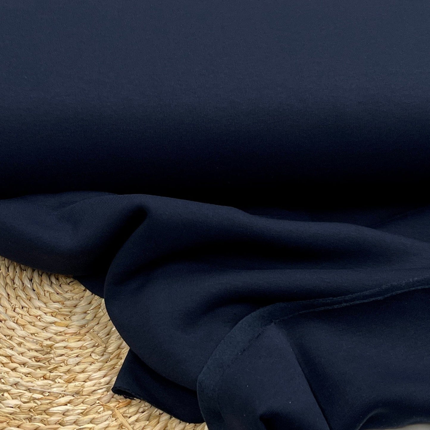 Insulated cotton jersey - dark blue 285 g/m²