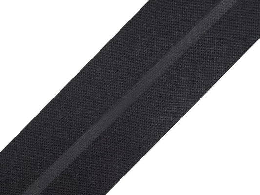Black cotton bias tape 20 mm