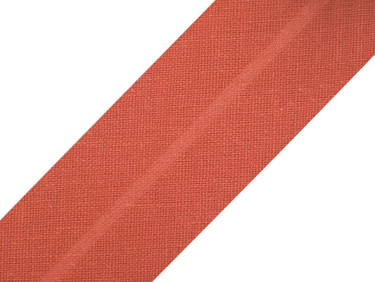 Cotton bias tape 20 mm-terracotta