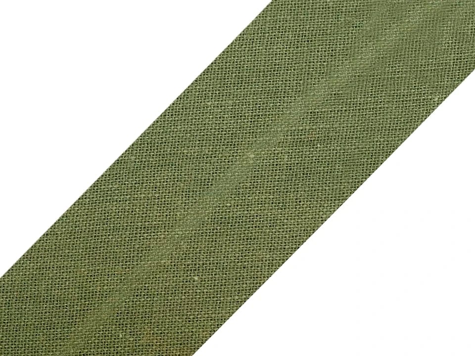 Cotton bias tape 30 mm-khaki