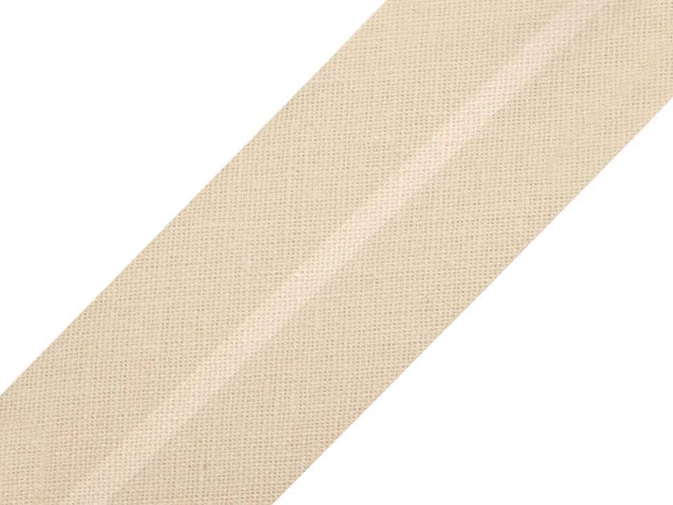 30 mm cream-colored cotton bias tape