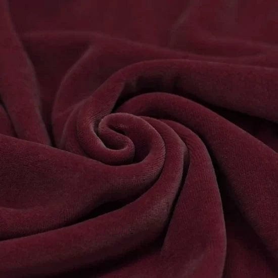 Cotton velour-burgundy 250 g/m²