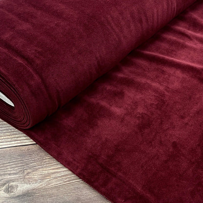 Cotton velour-burgundy 250 g/m²