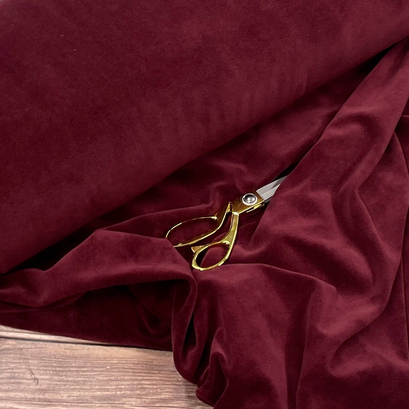 Cotton velour burgundy 250 g/m²