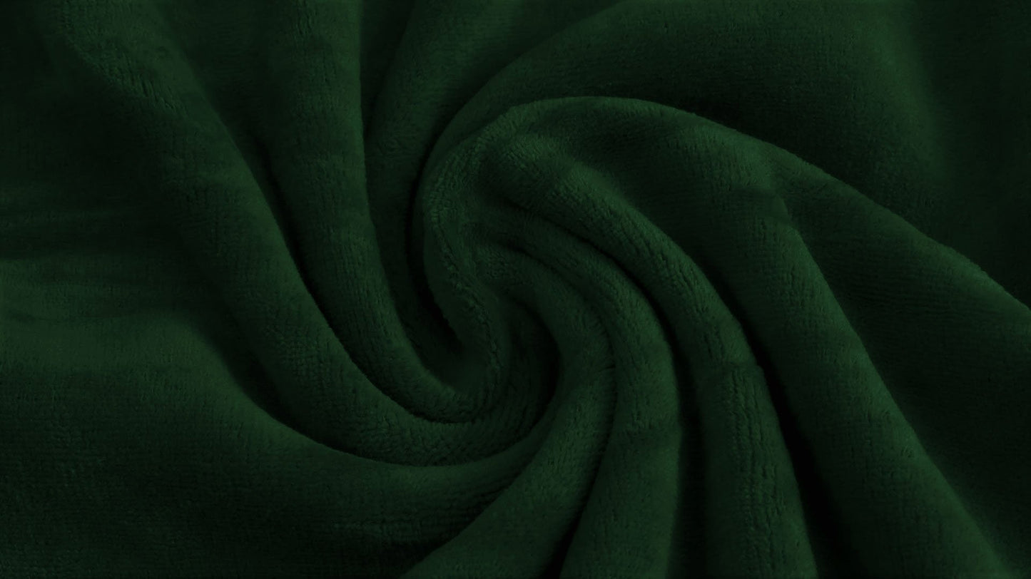 Cotton velour, emerald green 250 g/m²