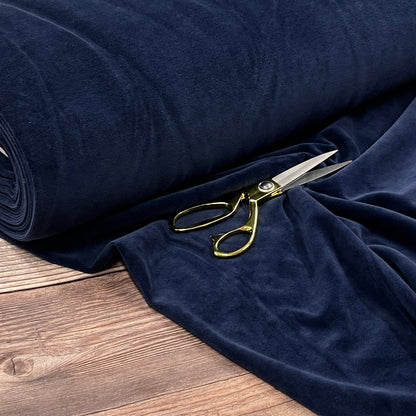 Cotton velour-dark blue 250 g/m²