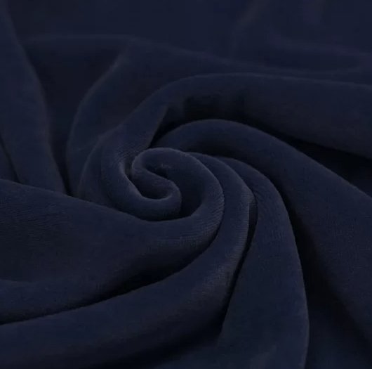 Cotton velour - dark blue 250 g/m²