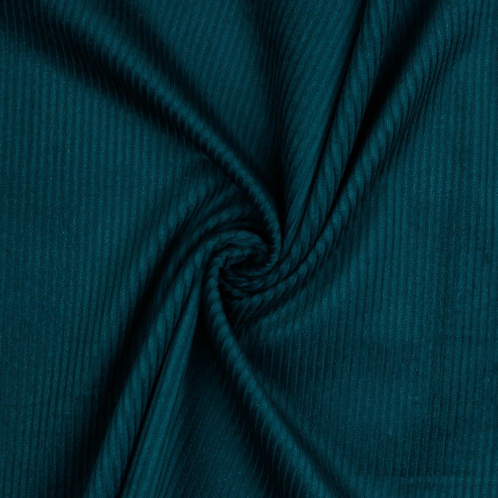 Cotton corduroy - petrol 280 g/m²