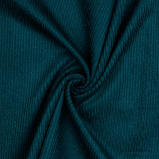 Cotton corduroy - petrol 280 g/m²