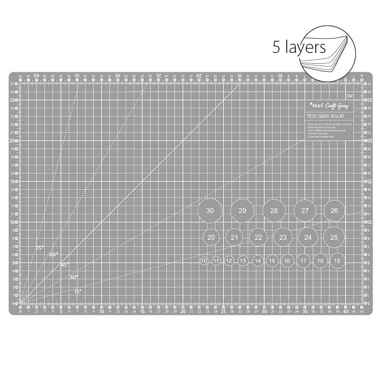 Set - cutting mat with accessories 45x30 cm